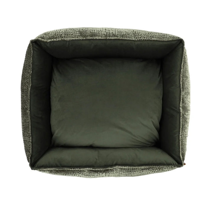 Dog bed Jacquard olive green Petlife Overseas