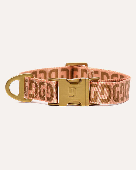 DOGGUO Halsband - DG - apricot/braun