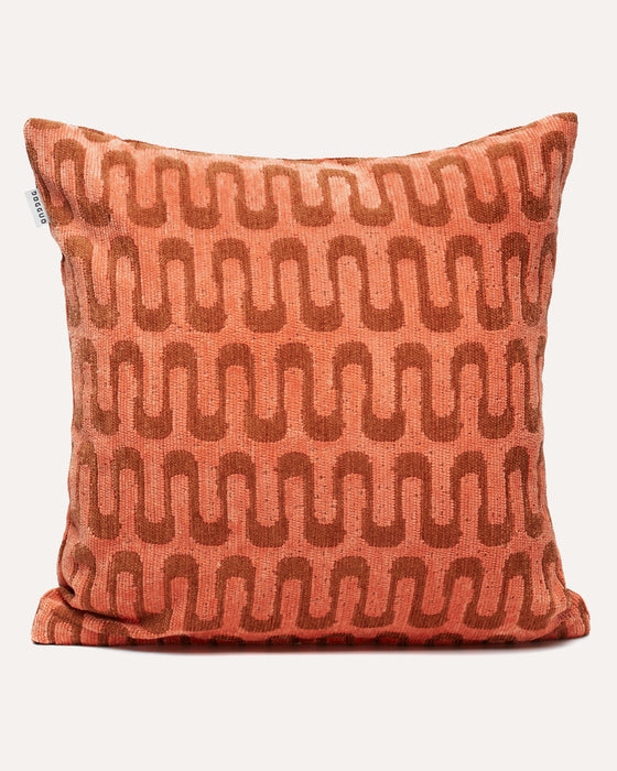 DOGGUO Retro Wave Interieur Kussen - apricot/brown
