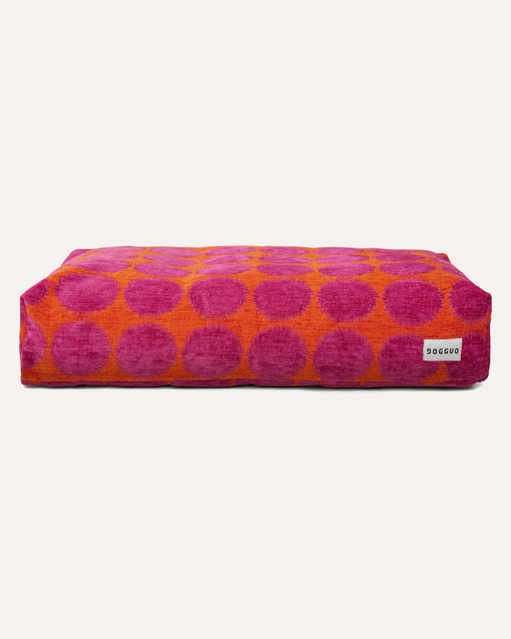 Dogguo hondenkussen stip - oranje/magenta
