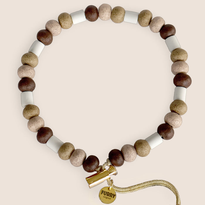 Natural Anti-tick Necklace 'Sandstone' Furry Original