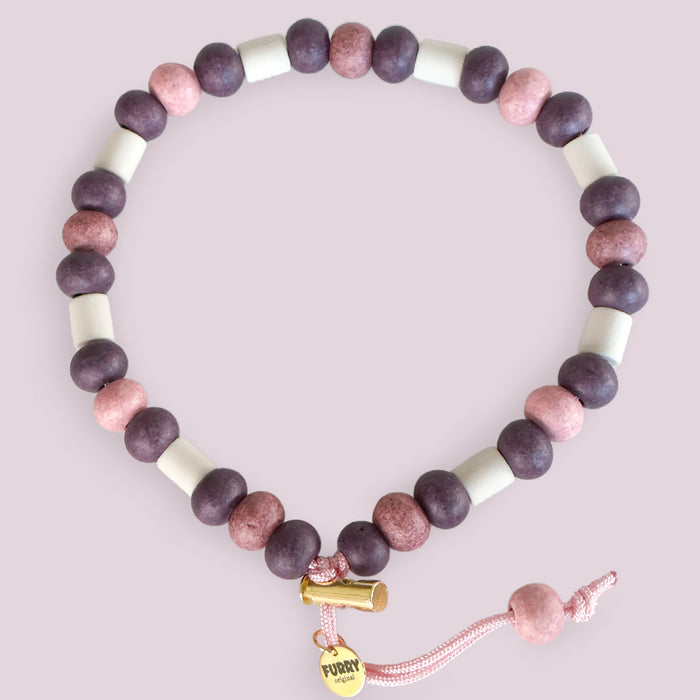 Natural Anti-Tick Necklace 'Velvet Rose' Furry Original