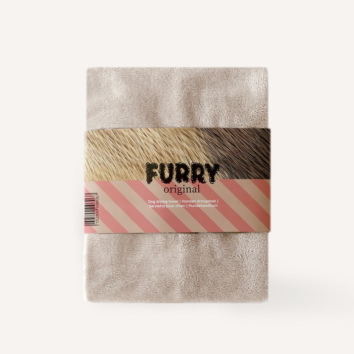 Dog drying towel beige Furry Original