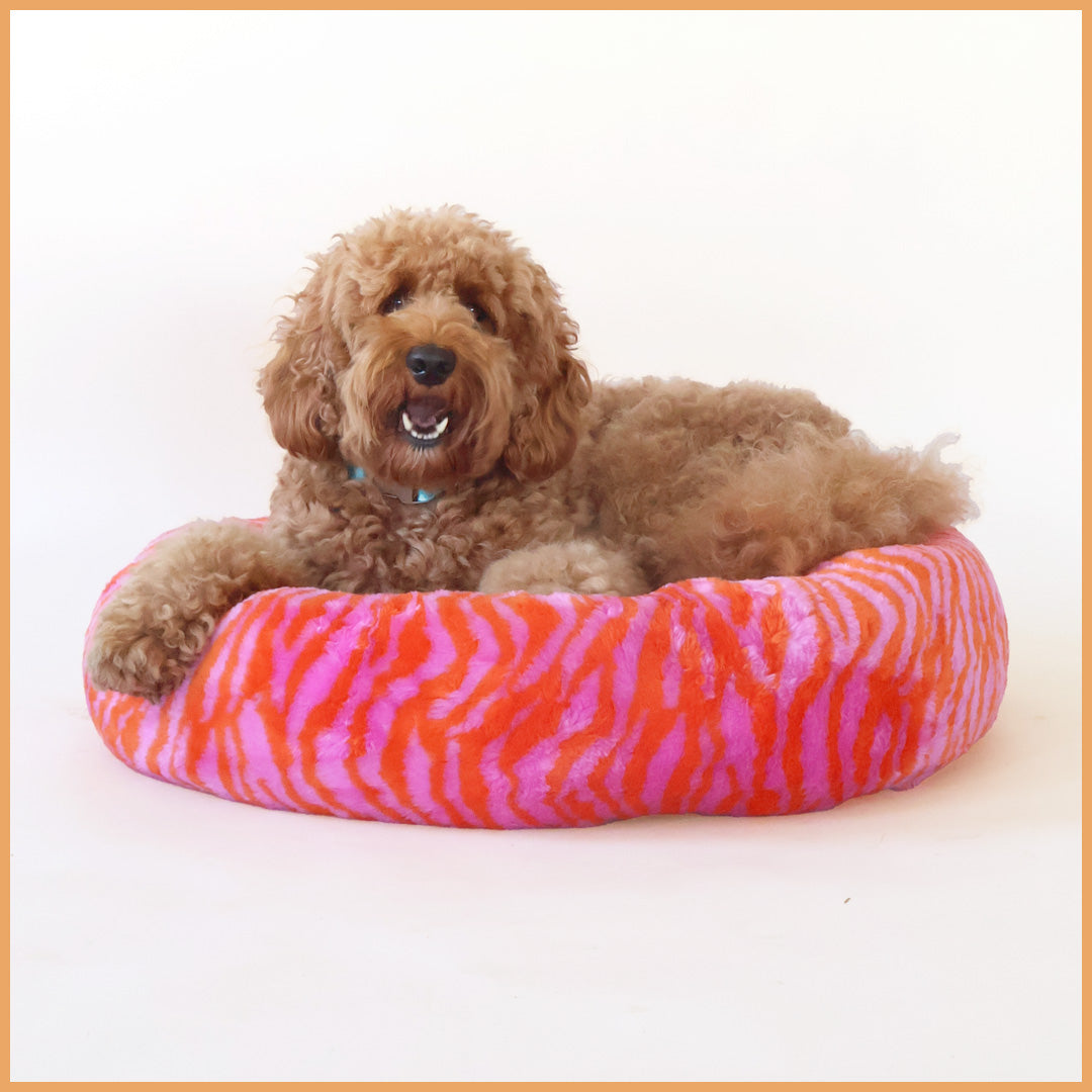 Labradoodle in hondenmandje donut van Dogguo