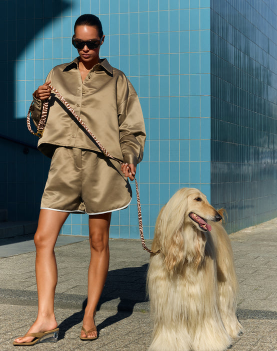 DOGGUO Hondenriem Ethnic Bruin/Perzik
