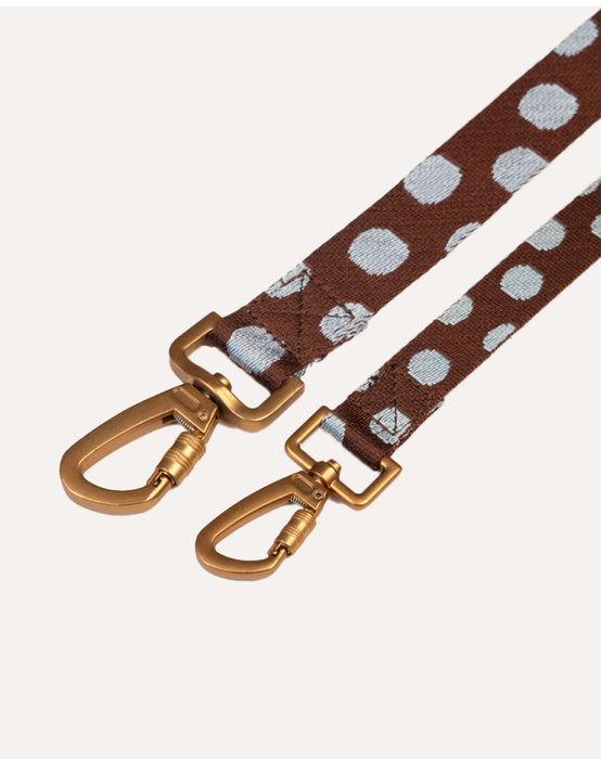 DOGGUO Hondenriem Stip Bruin/Blauw