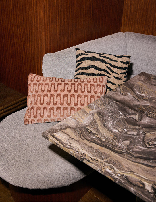 DOGGUO Zebra interieur kussen - beige/zwart