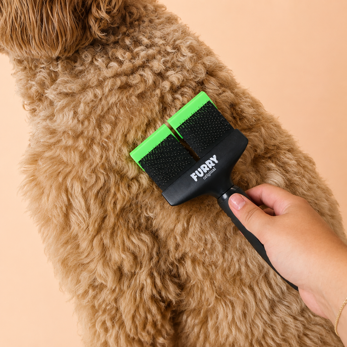 Furry Original Slicker Borstel Groen Dubbel