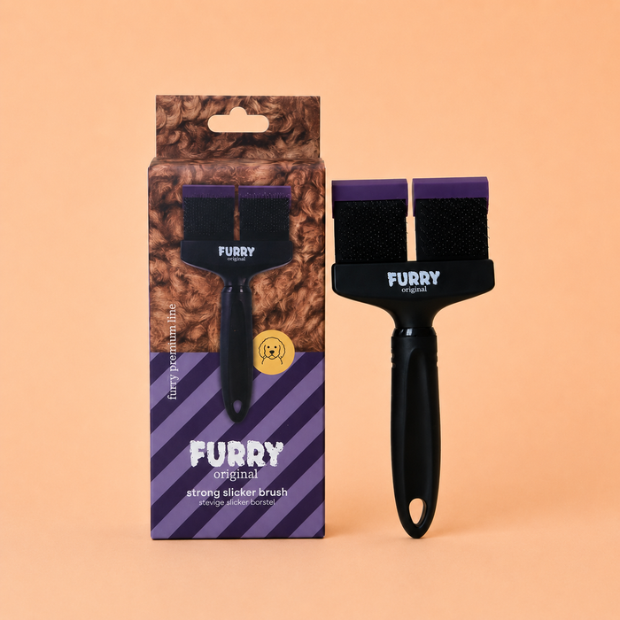 Furry Original Slicker Borstel Paars Dubbel