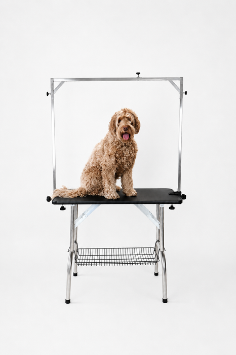 Foldable grooming table