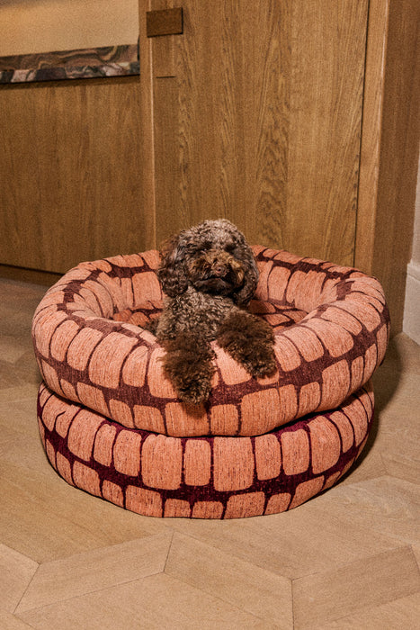 Dogguo donut hondenmand Staple Stones Bruin/Perzik