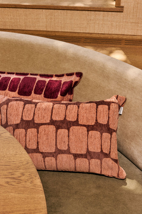 DOGGUO interieur kussen Staple Stone Perzik/Bordeaux