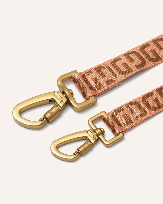DOGGUO Hundeleine - DG Print - Orange/Braun