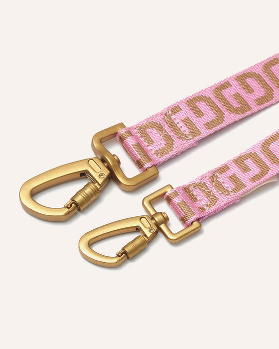 DOGGUO Hundeleine - DG Print - Pink/Mokka
