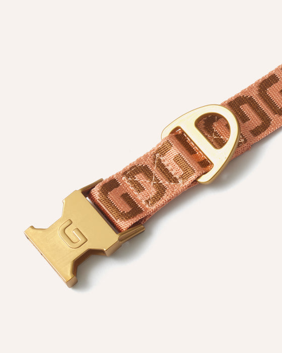 DOGGUO Halsband - DG - apricot/braun