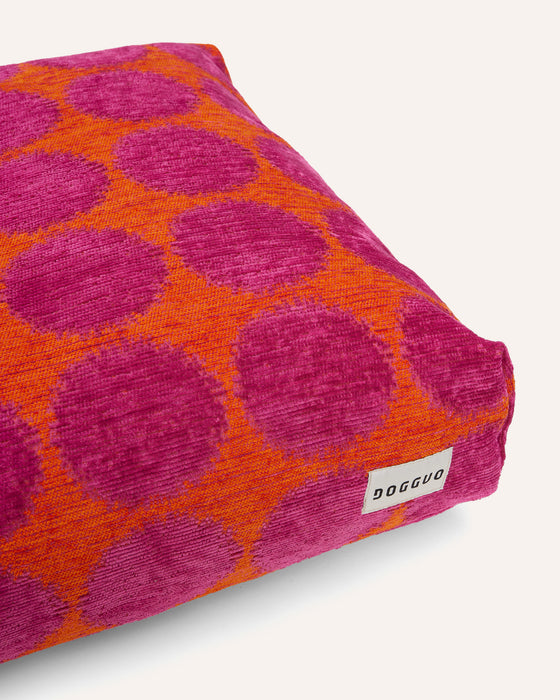 Dogguo hondenkussen stip - oranje/magenta