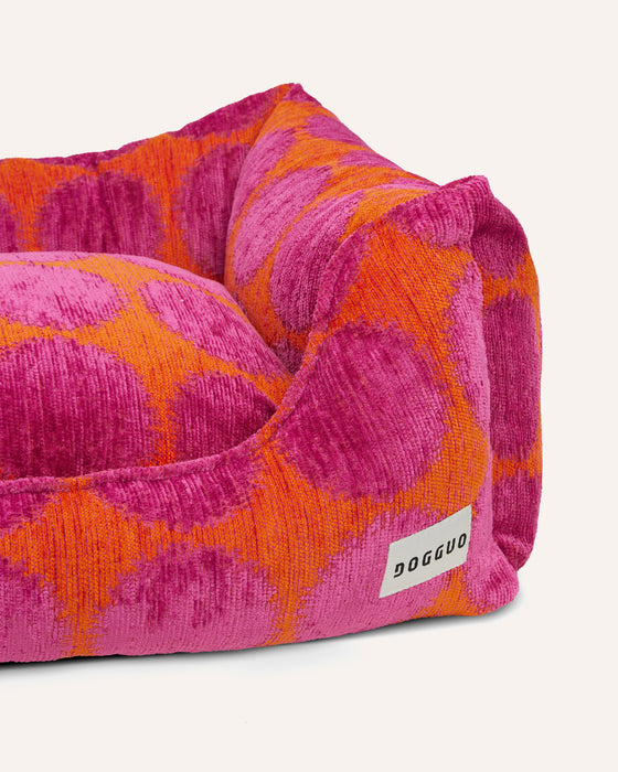 Dogguo Hundekorb Dot - Magenta/Orange