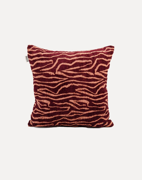 DOGGUO interieur kussen ethnic Bordeaux/Perzik