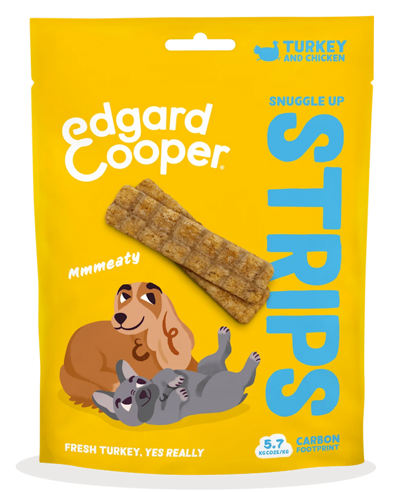 Edgard & Cooper Snacks Strips verse Kalkoen & Kip