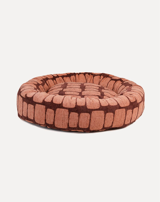 Dogguo donut hondenmand Staple Stones Bruin/Perzik