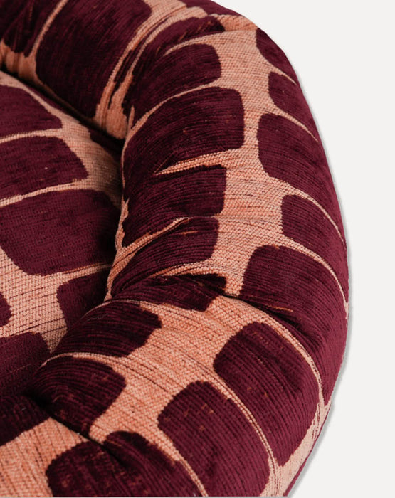 Dogguo donut hondenmand Staple Stones Perzik/Bordeaux