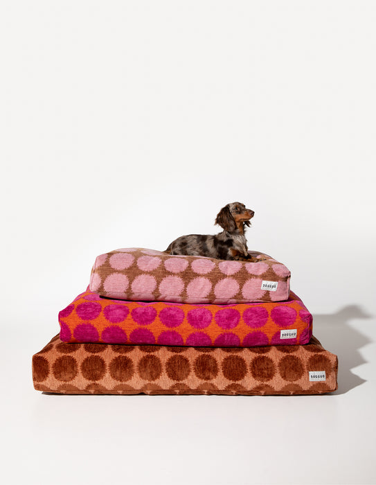 Dogguo hondenkussen stip - oranje/magenta