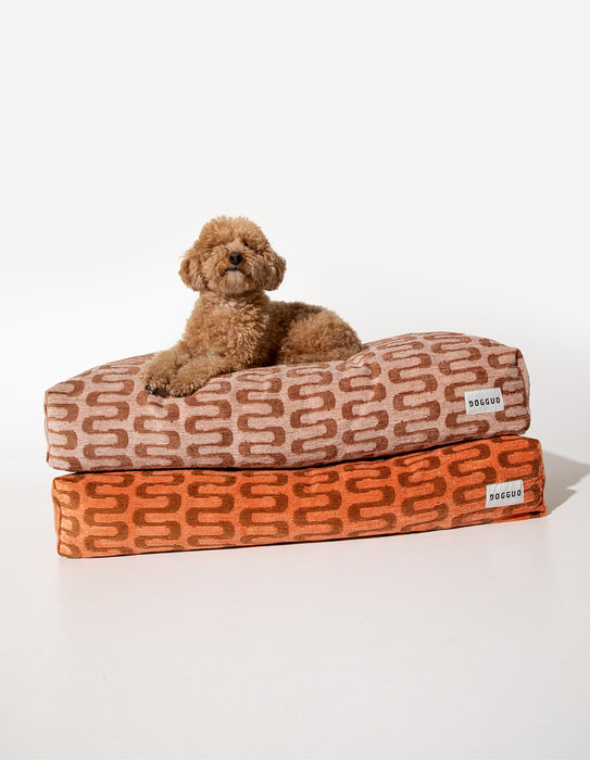Dogguo hondenkussen retro wave - bruin/beige