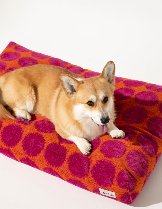 Dogguo hondenkussen stip - oranje/magenta