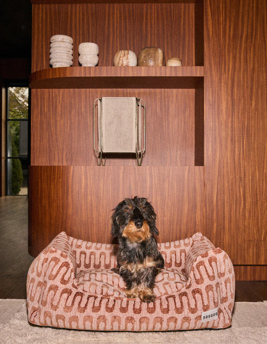 Dogguo hondenmand retro wave - beige