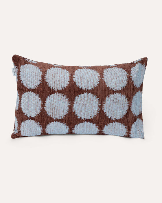 DOGGUO Stip interieur kussen - bruin blauw