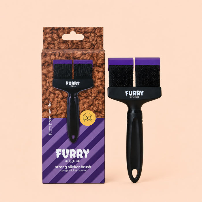 Furry Original Slicker Borstel Dubbel Paars